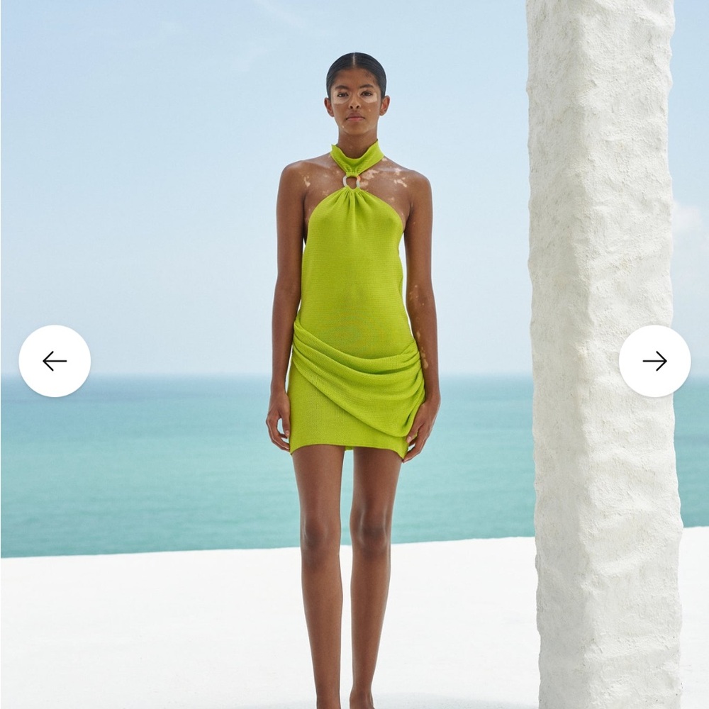 Baobab Green Halter Dress